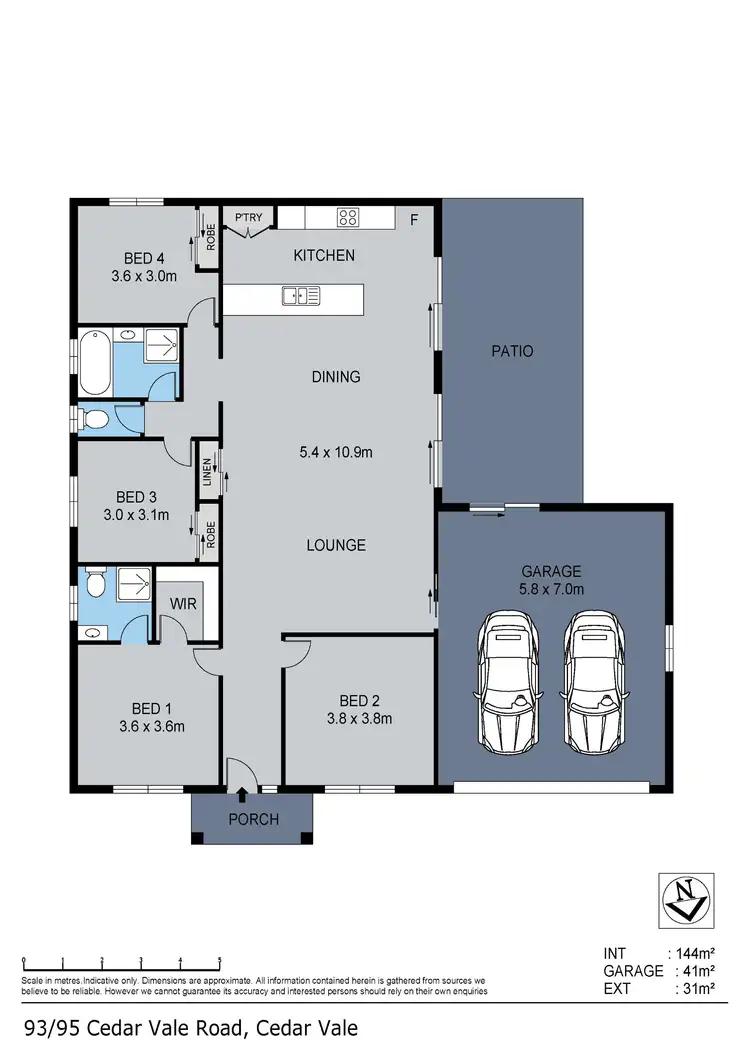 Floorplan of Homely rural property listing, 93-95 Cedar Vale Road, Cedar Vale QLD 4285