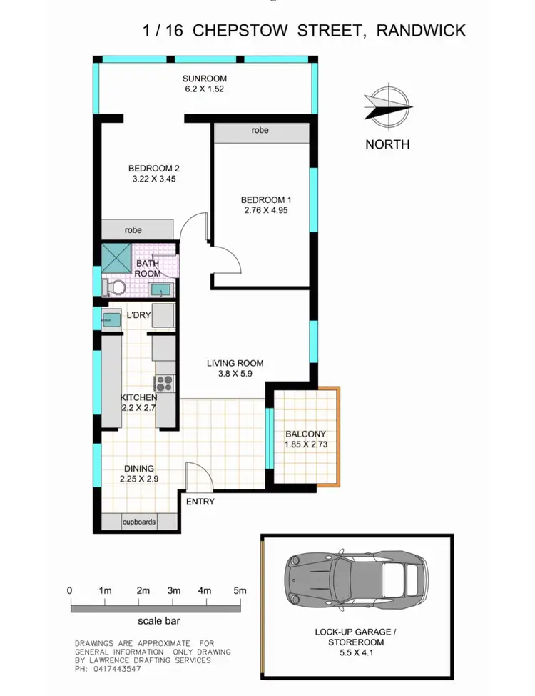 Floorplan of Homely unit listing, 1/16 Chepstow street, Randwick NSW 2031