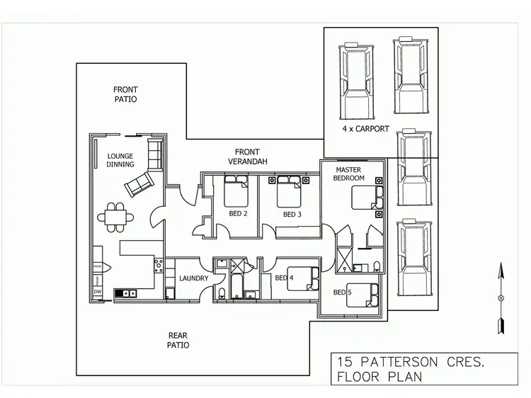 Floorplan of Homely house listing, 15 Patterson Crescent, Dampier WA 6713
