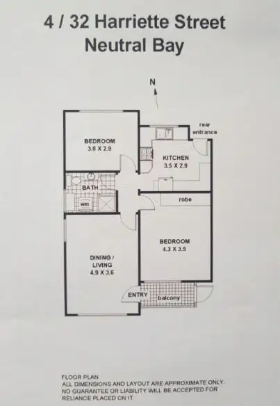 Floorplan of Homely apartment listing, 4/32 Harriette Street, Neutral Bay NSW 2089