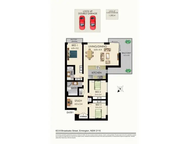 Floorplan of Homely unit listing, 6/2-8 Broadoaks Street, Ermington NSW 2115