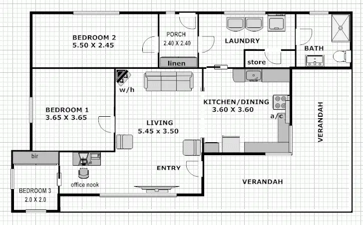 Floorplan of Homely house listing, 43 Anderson Road, Loveday SA 5345