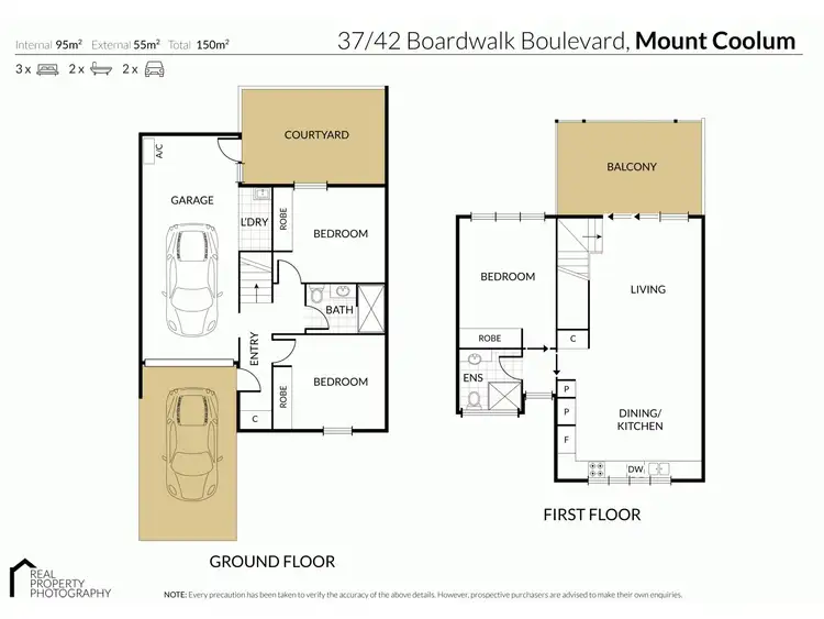 Floorplan of Homely townhouse listing, 37/42 Boardwalk Boulevard, Mount Coolum QLD 4573