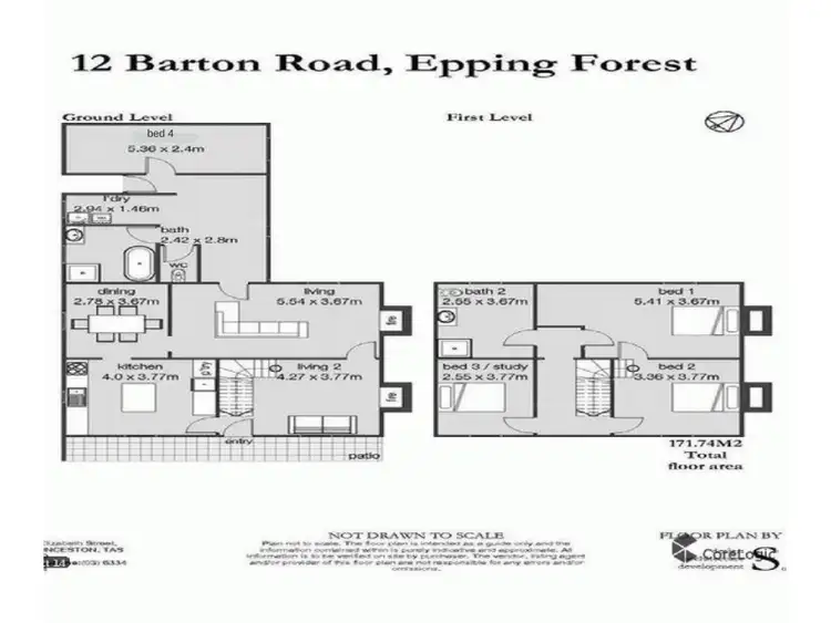 Floorplan of Homely house listing, 12 Barton Road, Epping Forest TAS 7211