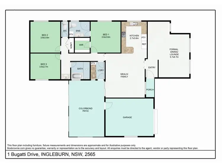 Floorplan of Homely house listing, 1 Bugatti Drive, Ingleburn NSW 2565