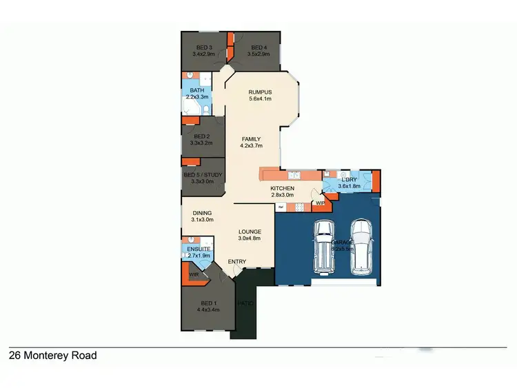 Floorplan of Homely house listing, 26 Monterey Road, Hunterview NSW 2330