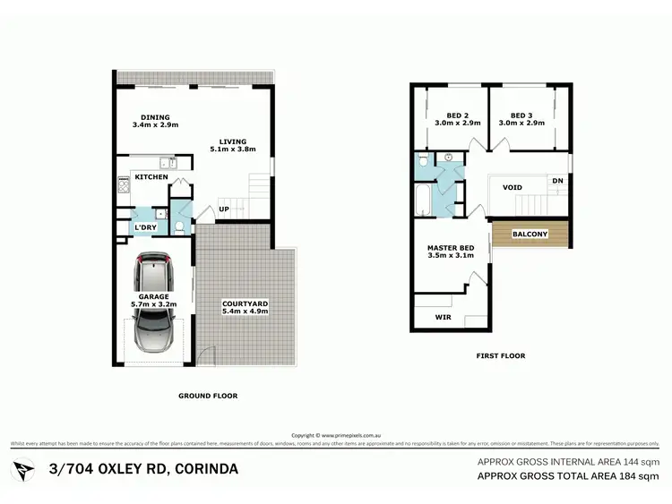 Floorplan of Homely townhouse listing, 3/704 Oxley Road, Corinda QLD 4075
