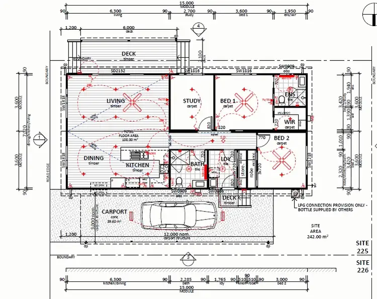 Floorplan of Homely villa listing, 225/2 Mulloway Road, Chain Valley Bay NSW 2259
