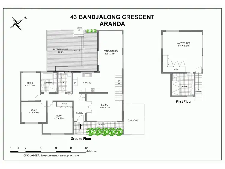 Floorplan of Homely house listing, 43 Bandjalong Crescent, Aranda ACT 2614