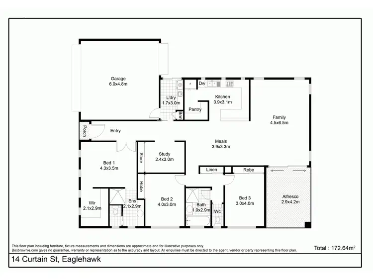 Floorplan of Homely house listing, 14 Curtain Street, Eaglehawk VIC 3556