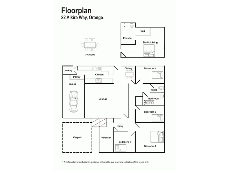 Floorplan of Homely house listing, 22 Alkira Way, Orange NSW 2800