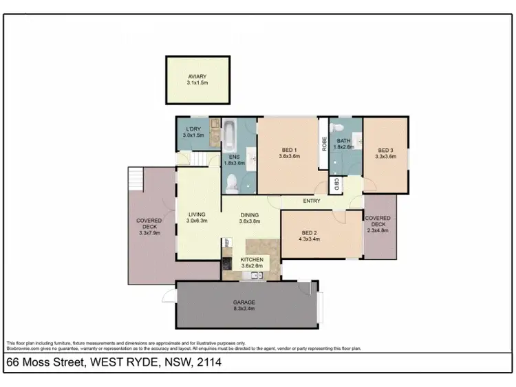 Floorplan of Homely house listing, 66 Moss Street, West Ryde NSW 2114