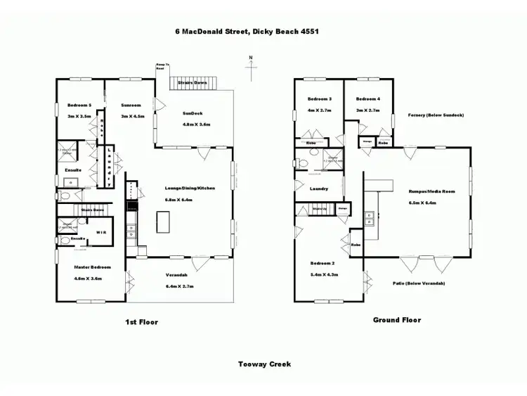 Floorplan of Homely house listing, 6 Macdonald Street, Dicky Beach QLD 4551
