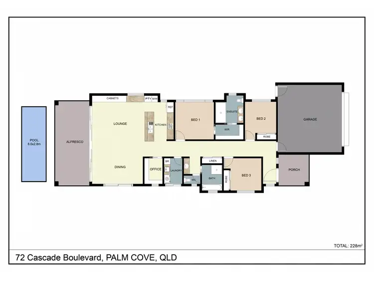 Floorplan of Homely house listing, 72 Cascade Boulevard, Palm Cove QLD 4879