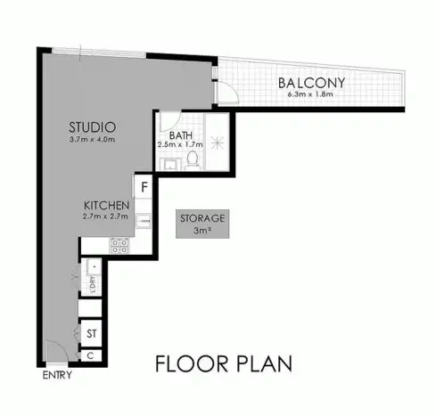 Floorplan of Homely unit listing, B1404/26 Cambridge Street, Epping NSW 2121