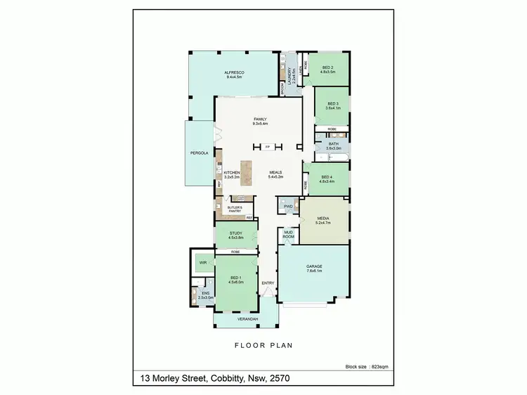 Floorplan of Homely house listing, 13 Morley Street, Cobbitty NSW 2570
