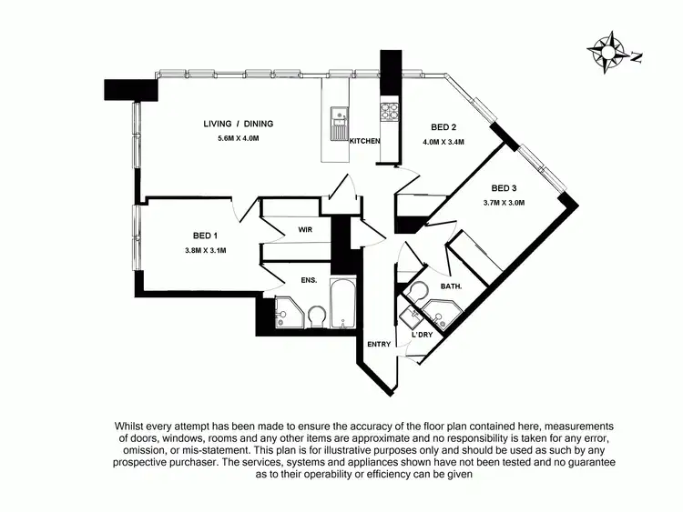 Floorplan of Homely unit listing, 6202/485 Adelaide Street, Brisbane City QLD 4000