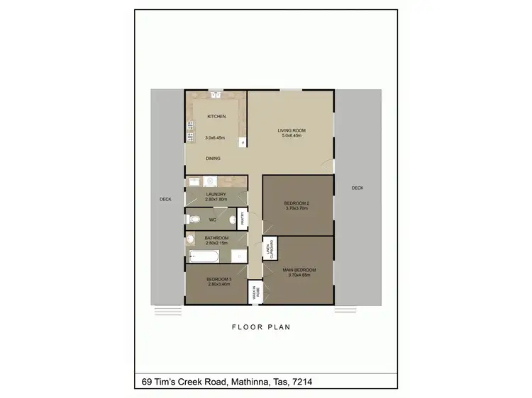 Floorplan of Homely rural property listing, 69 Tim’s Creek Road, Mathinna TAS 7214