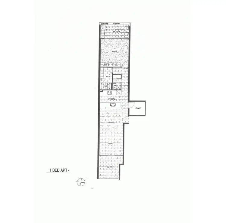 Floorplan of Homely unit listing, 1/20 Kwong Alley, North Fremantle WA 6159