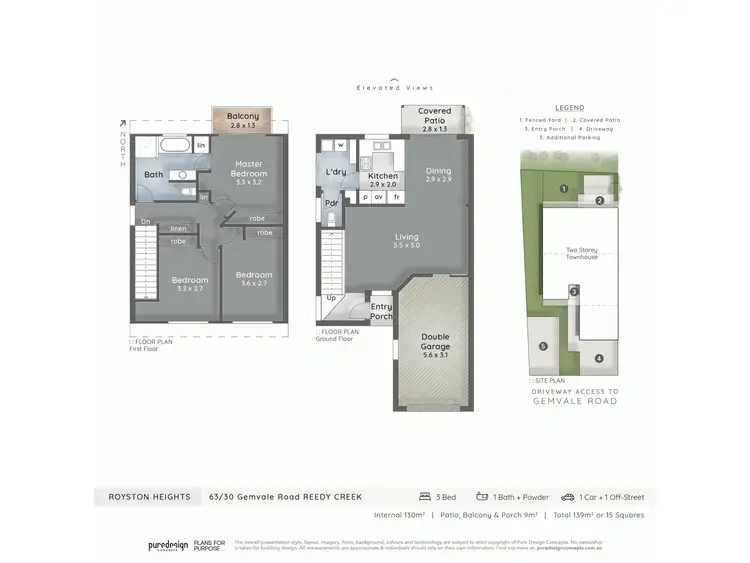Floorplan of Homely townhouse listing, 63/30 Gemvale Road, Reedy Creek QLD 4227