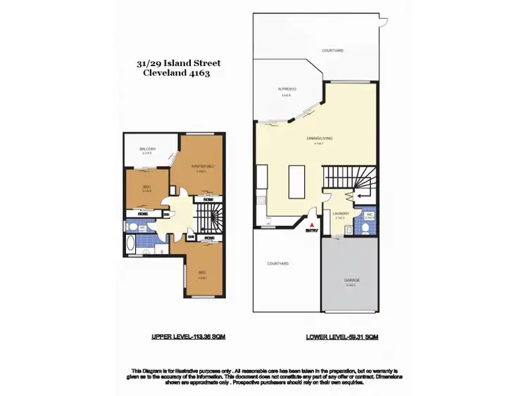 Floorplan of Homely townhouse listing, 31/29 Island Street, Cleveland QLD 4163