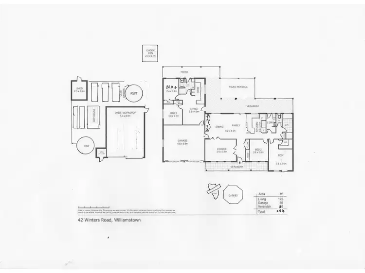 Floorplan of Homely house listing, 42 Winters Road, Williamstown SA 5351