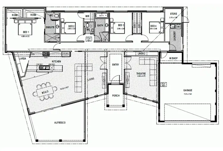 Floorplan of Homely house listing, 1 Wagtail Way, Collie WA 6225