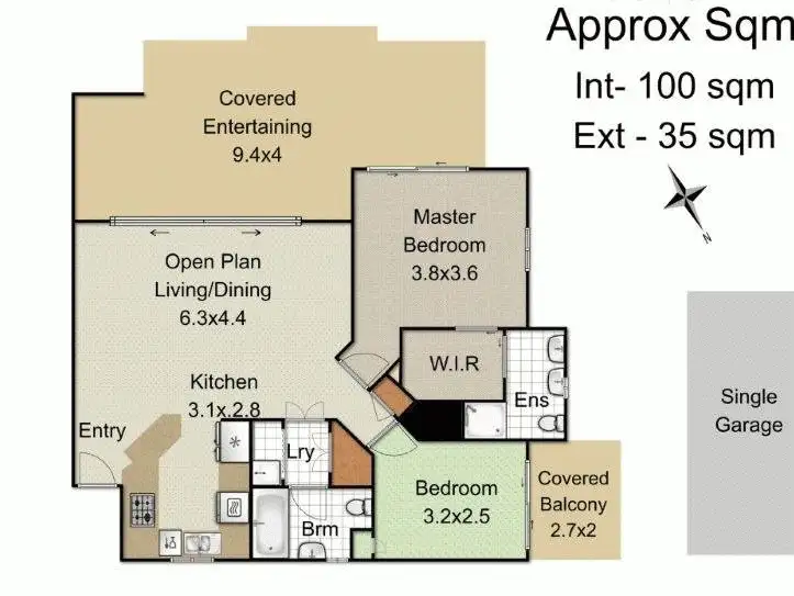 Floorplan of Homely apartment listing, 64 Lambert Street, Kangaroo Point QLD 4169