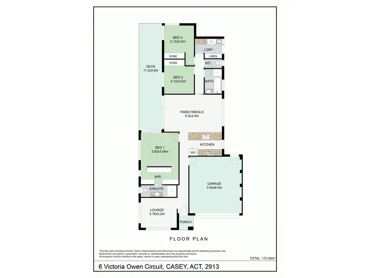 Floorplan of Homely house listing, 6 Victoria Owen Circuit, Casey ACT 2913