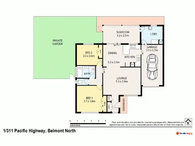 Floorplan of Homely villa listing, 1/311 Pacific Highway, Belmont North NSW 2280