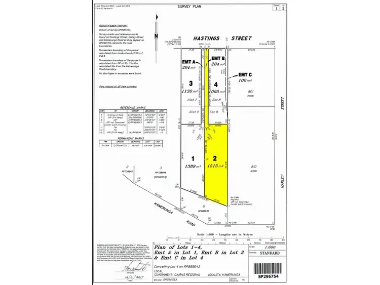 Floorplan of Homely land listing, 5B Hastings Street, Kamerunga QLD 4870