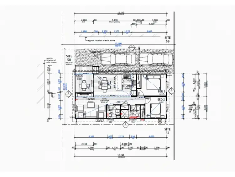 Floorplan of Homely retirement listing, Site 58/2 Mulloway Road, Chain Valley Bay NSW 2259