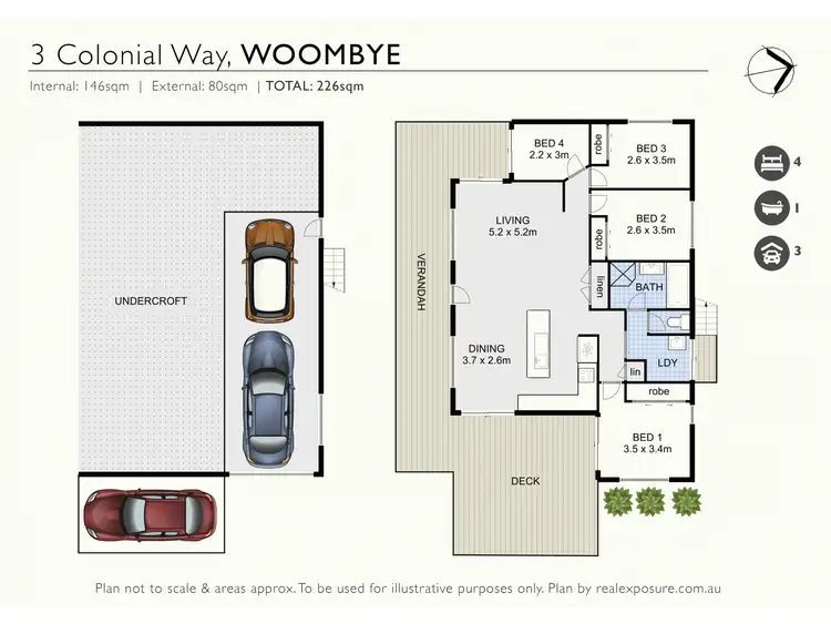 Floorplan of Homely house listing, 3 Colonial Way, Woombye QLD 4559