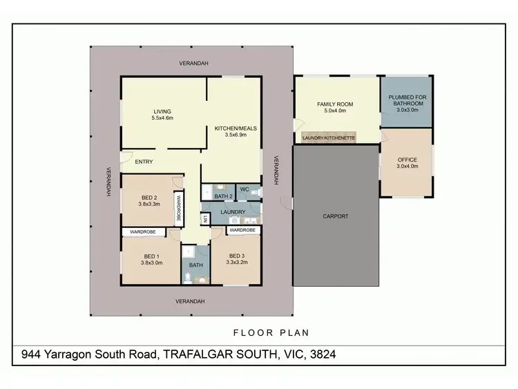 Floorplan of Homely rural property listing, 944 Yarragon South Road, Trafalgar South VIC 3824