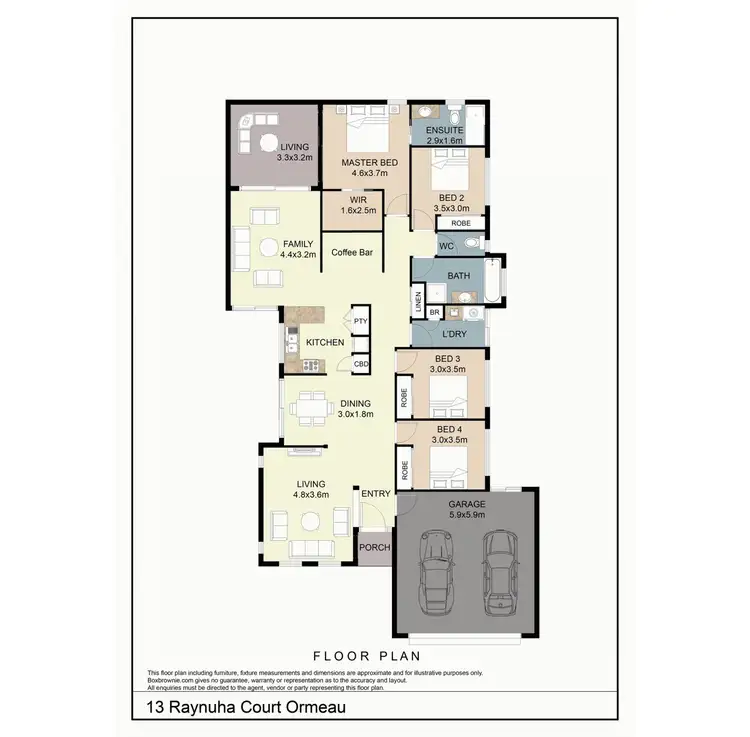 Floorplan of Homely house listing, 13 Raynuha Court, Ormeau QLD 4208