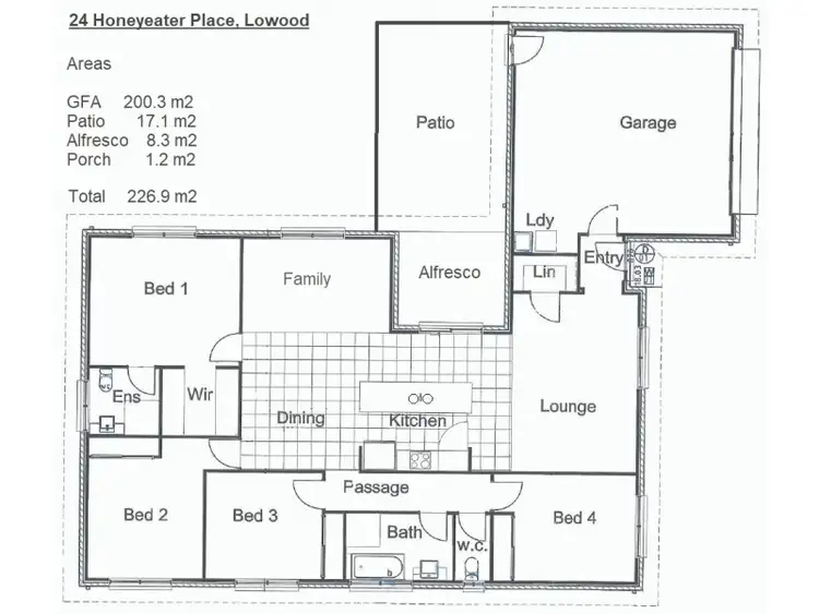 Floorplan of Homely house listing, 24 Honeyeater Place, Lowood QLD 4311