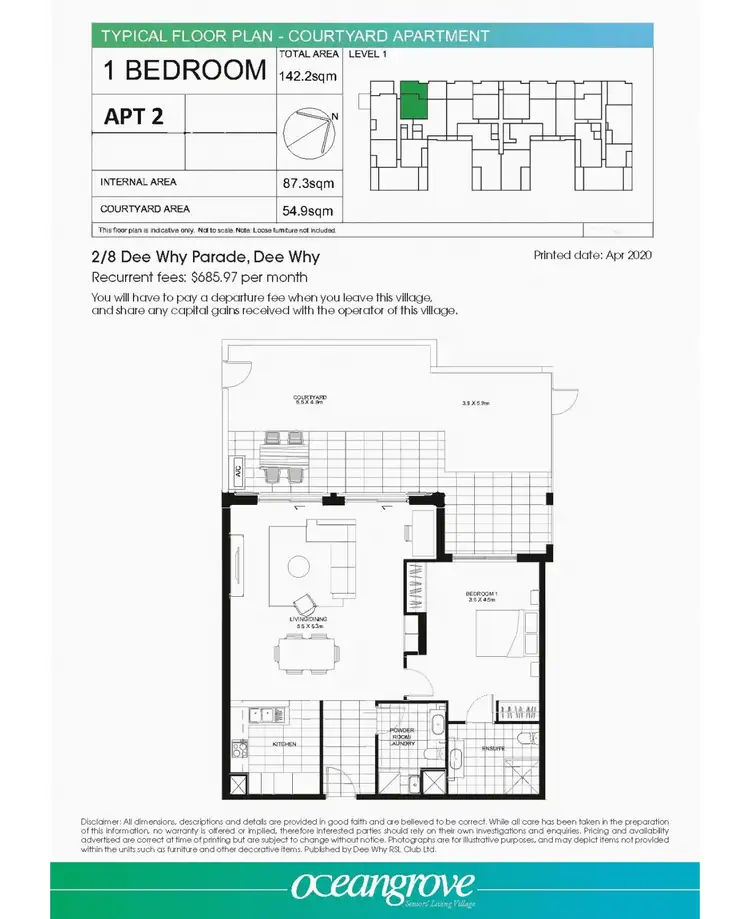 Floorplan of Homely unit listing, 2/8 Dee Why Parade, Dee Why NSW 2099