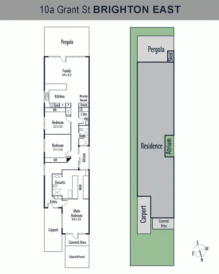 Floorplan of Homely townhouse listing, 10A Grant Street, Brighton East VIC 3187
