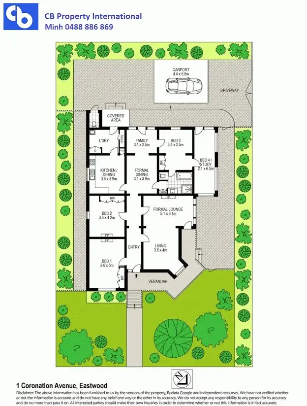 Floorplan of Homely house listing, 1 Coronation Avenue, Eastwood NSW 2122