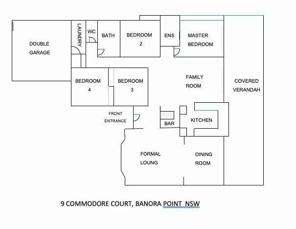 Floorplan of Homely house listing, 9 Commodore Court, Banora Point NSW 2486
