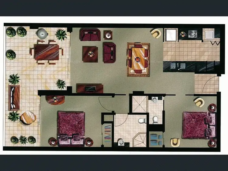 Floorplan of Homely apartment listing, 3309/141 Campbell Street, Bowen Hills QLD 4006