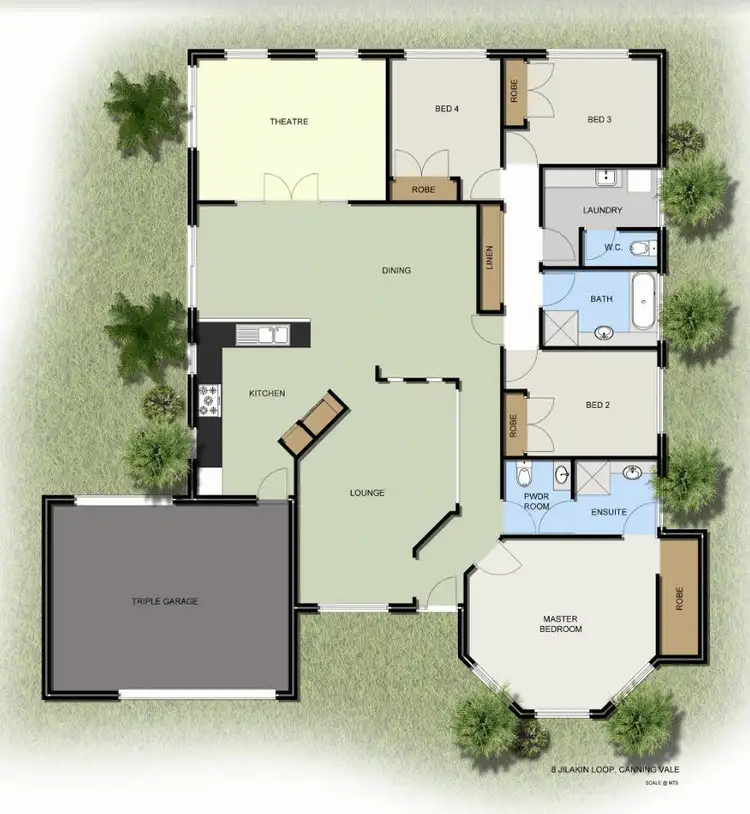 Floorplan of Homely house listing, 8 Jilakin Loop, Canning Vale WA 6155