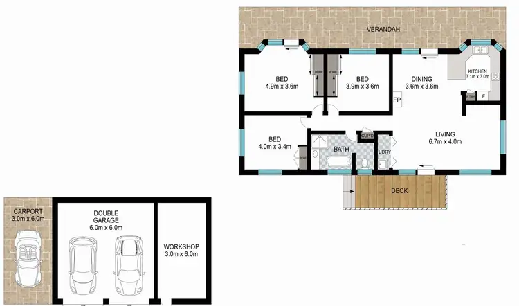 Floorplan of Homely house listing, 15 Adams Road, Cabarlah QLD 4352