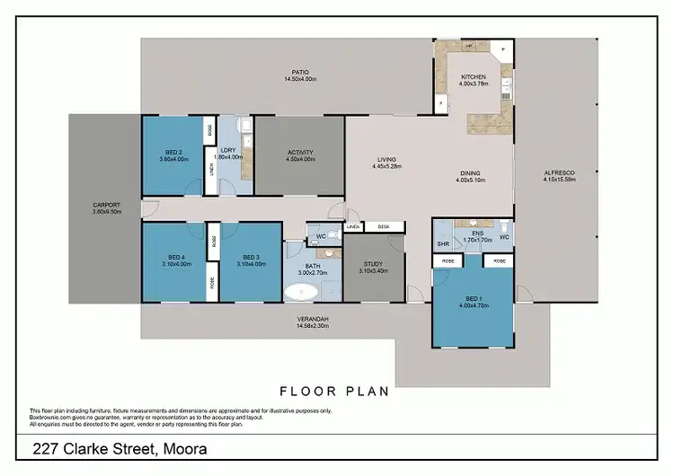 Floorplan of Homely house listing, 227 Clarke Street, Moora WA 6510