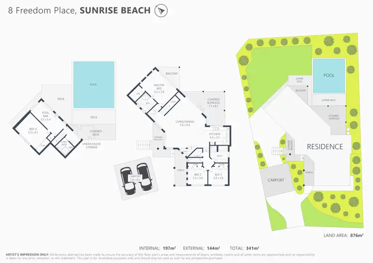 Floorplan of Homely house listing, 8 Freedom Place, Sunrise Beach QLD 4567