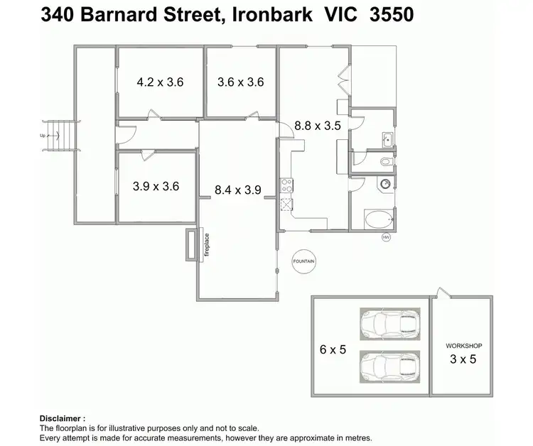 Floorplan of Homely house listing, 340 Barnard Street, Ironbark VIC 3550