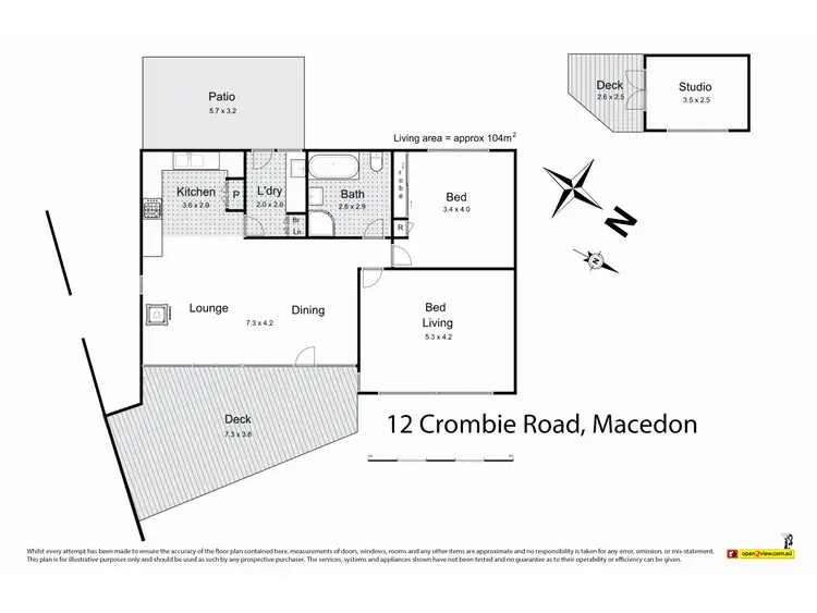 Floorplan of Homely rural property listing, 12 Crombie Road, Macedon VIC 3440
