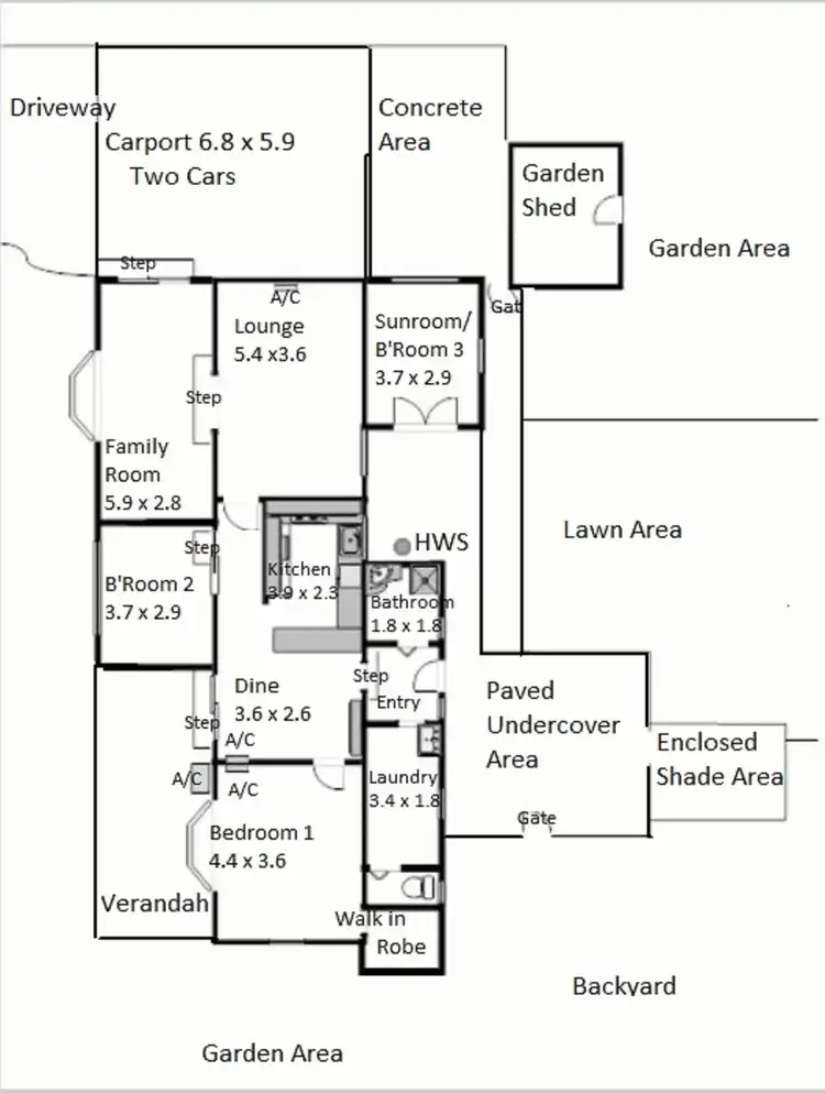 Floorplan of Homely house listing, 9 Dunlop Road, Sunlands SA 5322