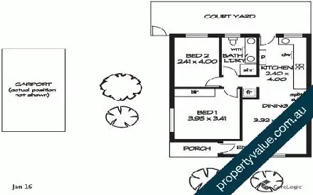 Floorplan of Homely unit listing, 1/6-8 William Street, Kilburn SA 5084