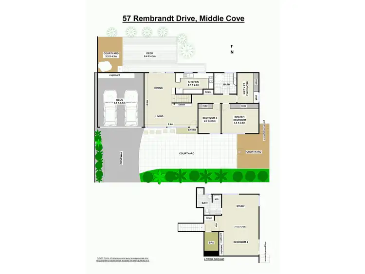 Floorplan of Homely house listing, 57 Rembrandt Drive, Middle Cove NSW 2068